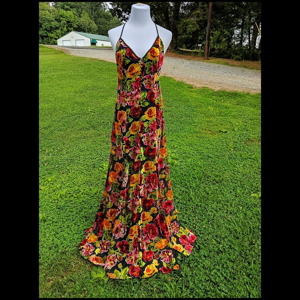 Ecote Lilyhandra Floral Burnout Maxi Dress